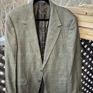 Talbots Men's Made In Italy Olive Green Blazer